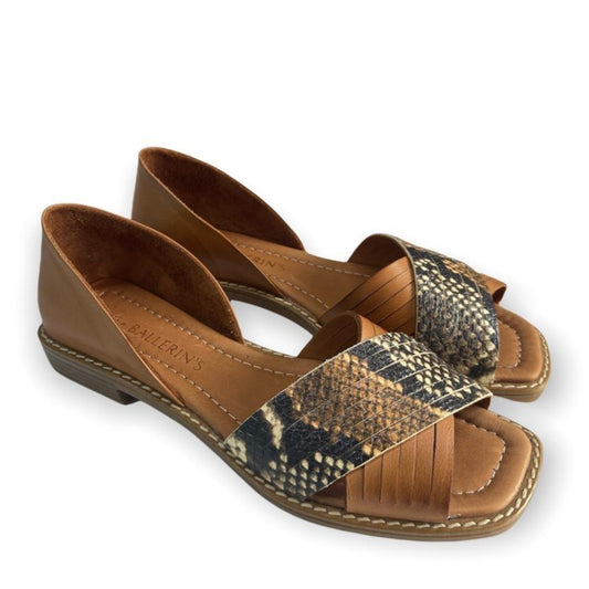 Leopard Patterned Brown Ballerina