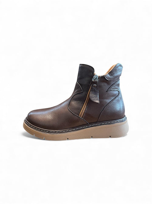 Begoria 'Balance' – Orthopedic Comfort Leather Boots Brown Begoria