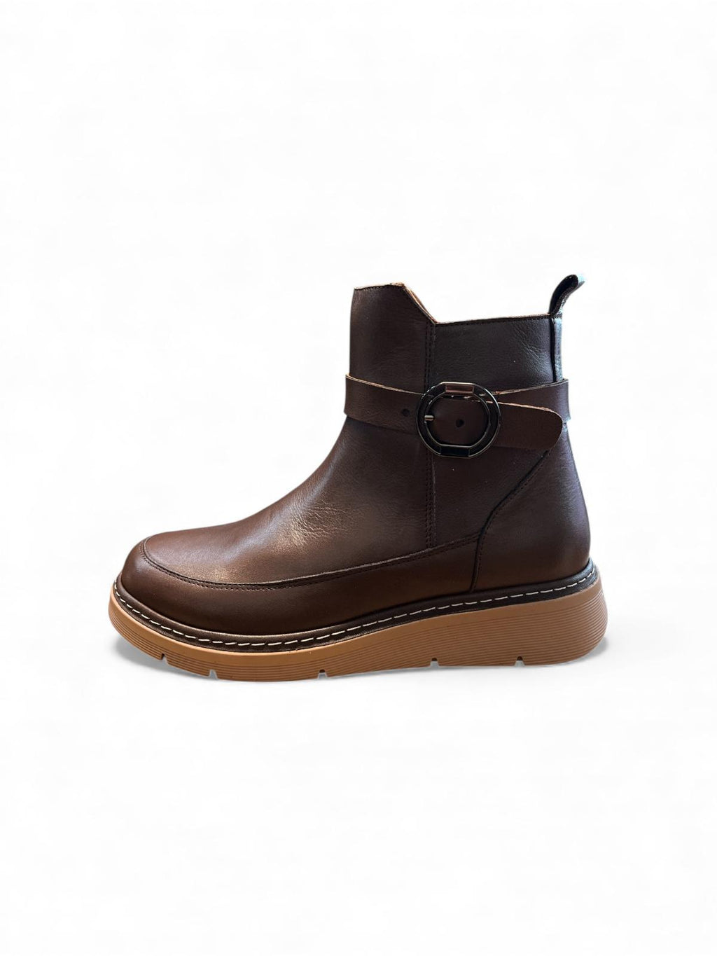 Begoria 'Urban' – City Leather Boots with Buckle Brown Begoria