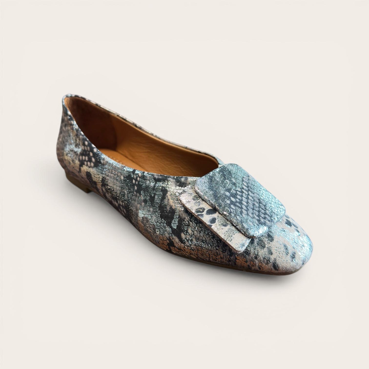 Begoria Snake - Genuine Leather Snake-Print Ballet Flats Begoria