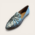 Begoria Pure – Women’s Smooth Leather Ballet Flats Silver Begoria