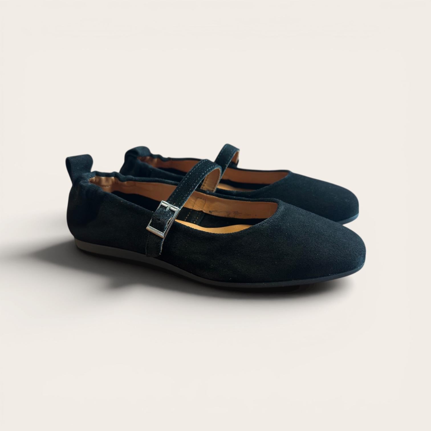 Begoria Celeste Suede Mary Jane Ballerinas