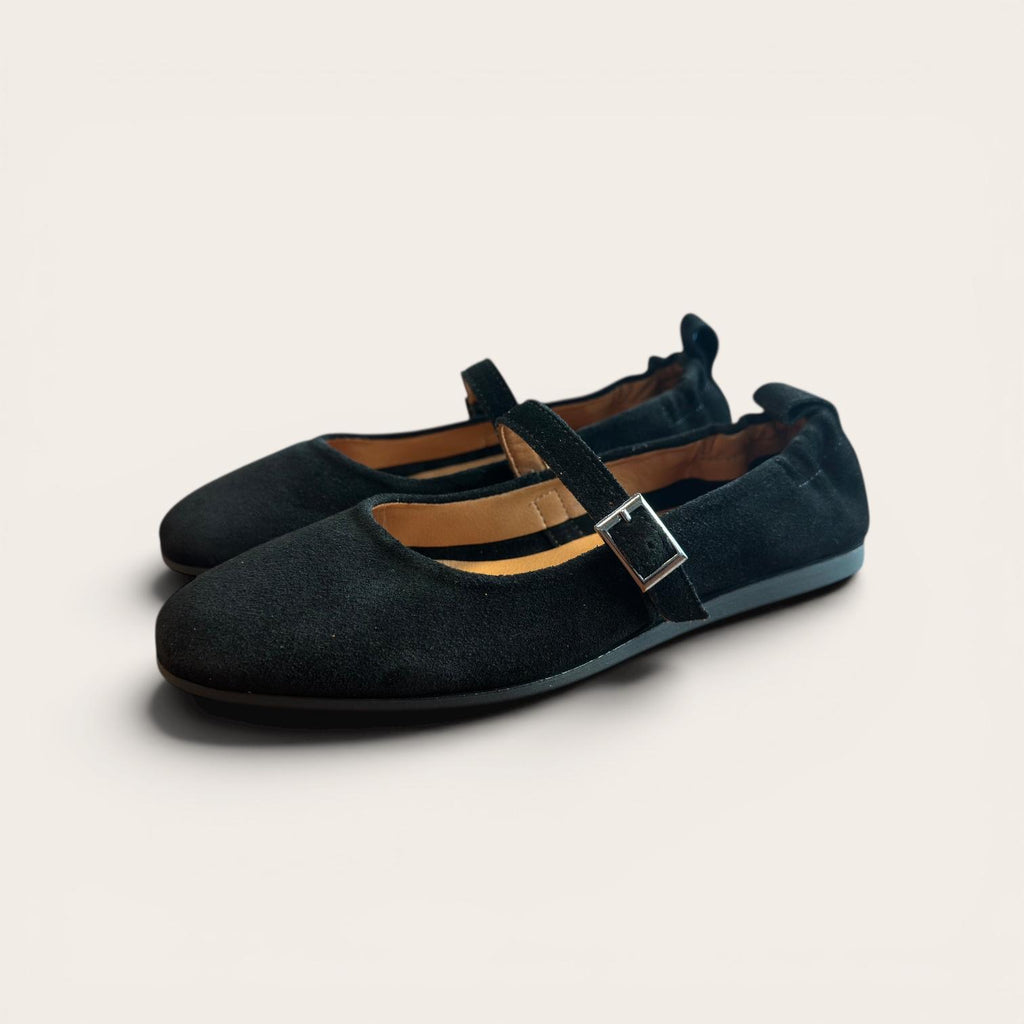 Begoria Celeste Suede Mary Jane Ballerinas