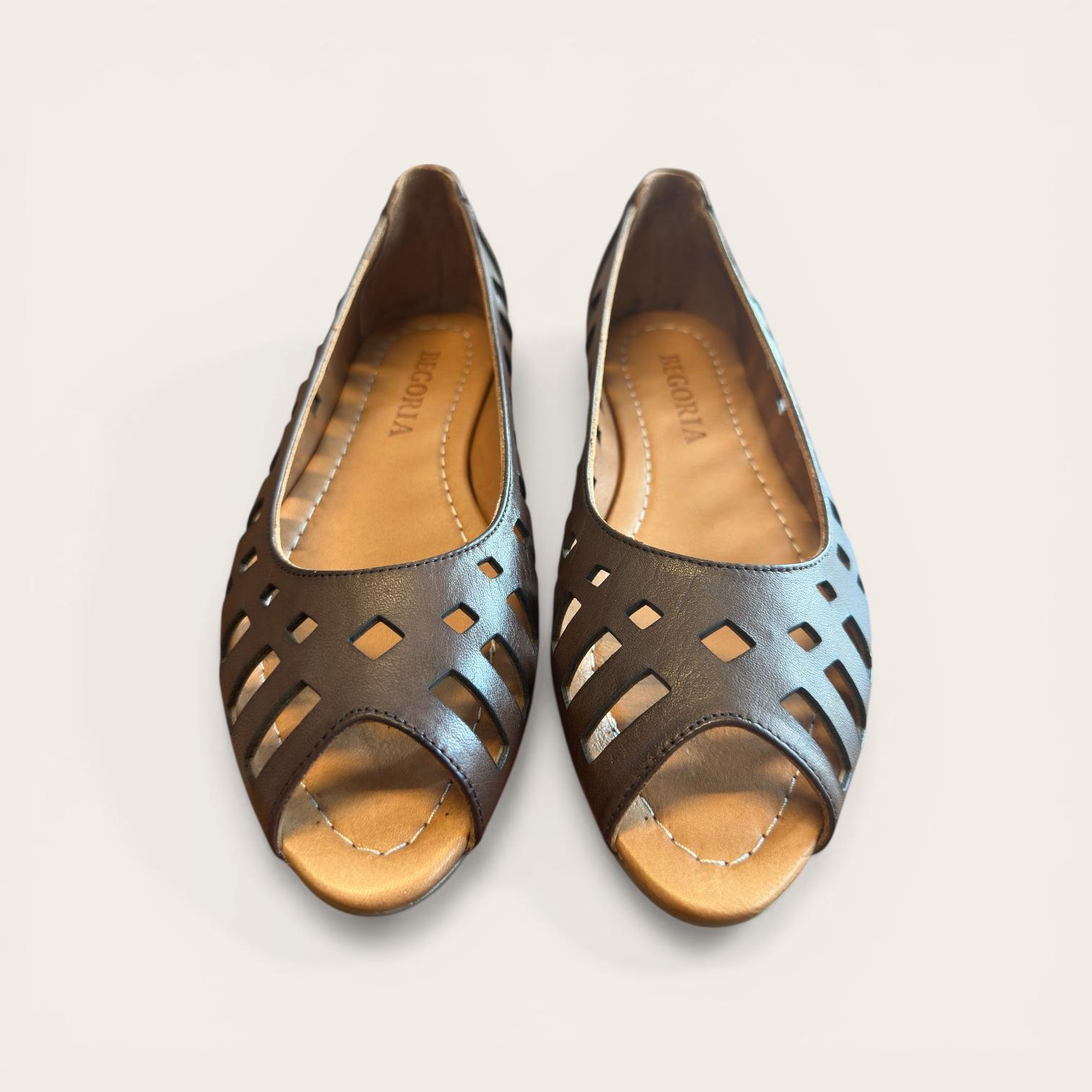Begoria Fiorella - Breathable Cut-Out Women Leather Flats