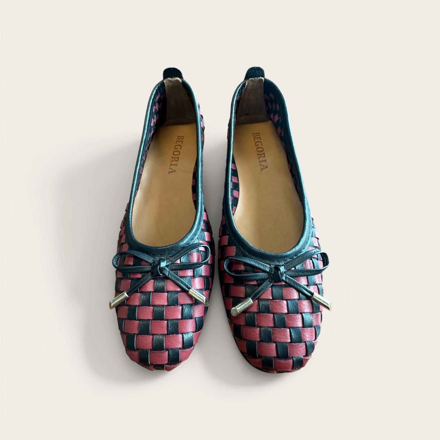 Begoria Weave - Handwoen Leather Ballerina Flats