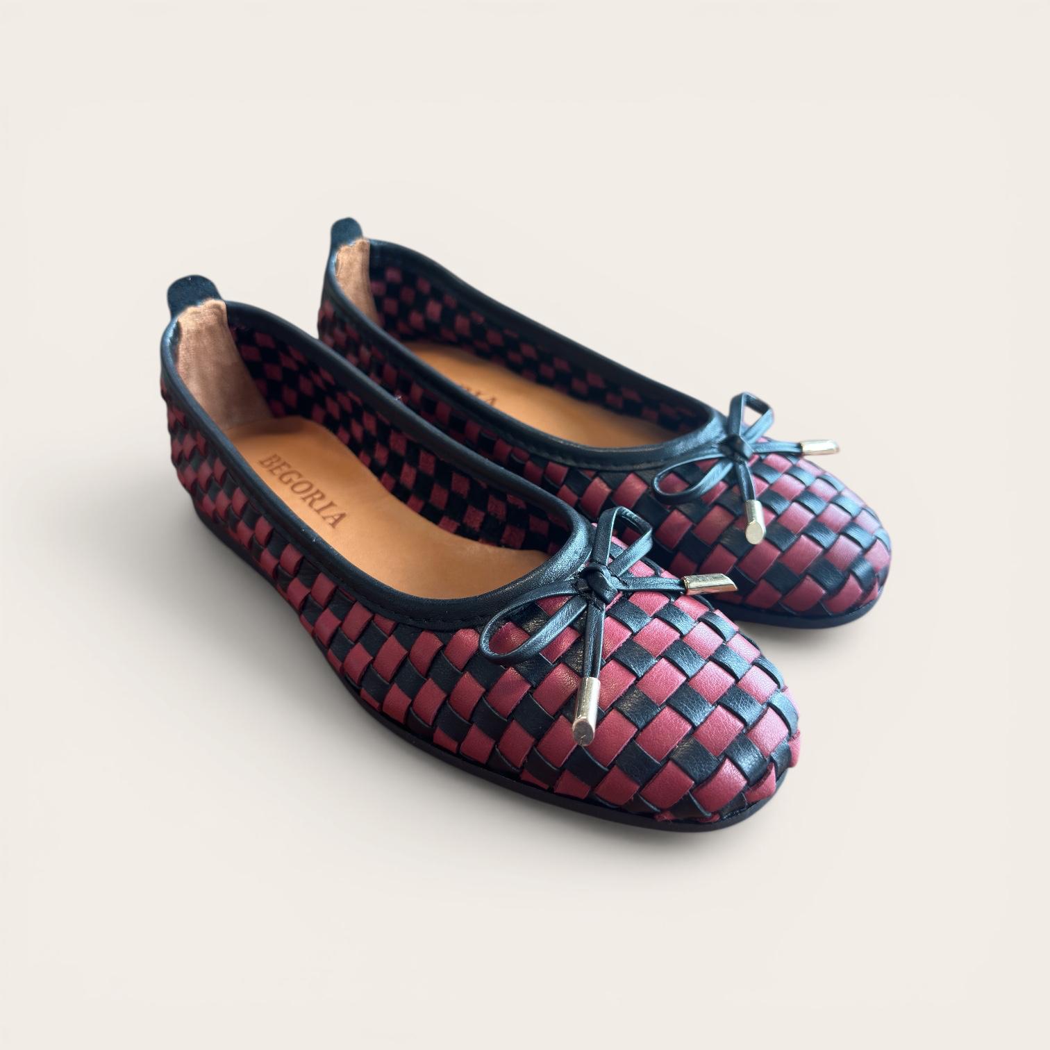 Begoria Weave - Handwoen Leather Ballerina Flats