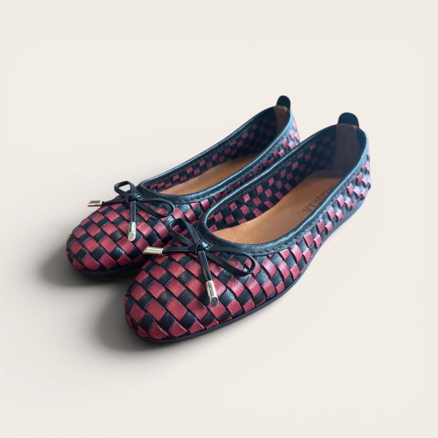 Begoria Weave - Handwoen Leather Ballerina Flats