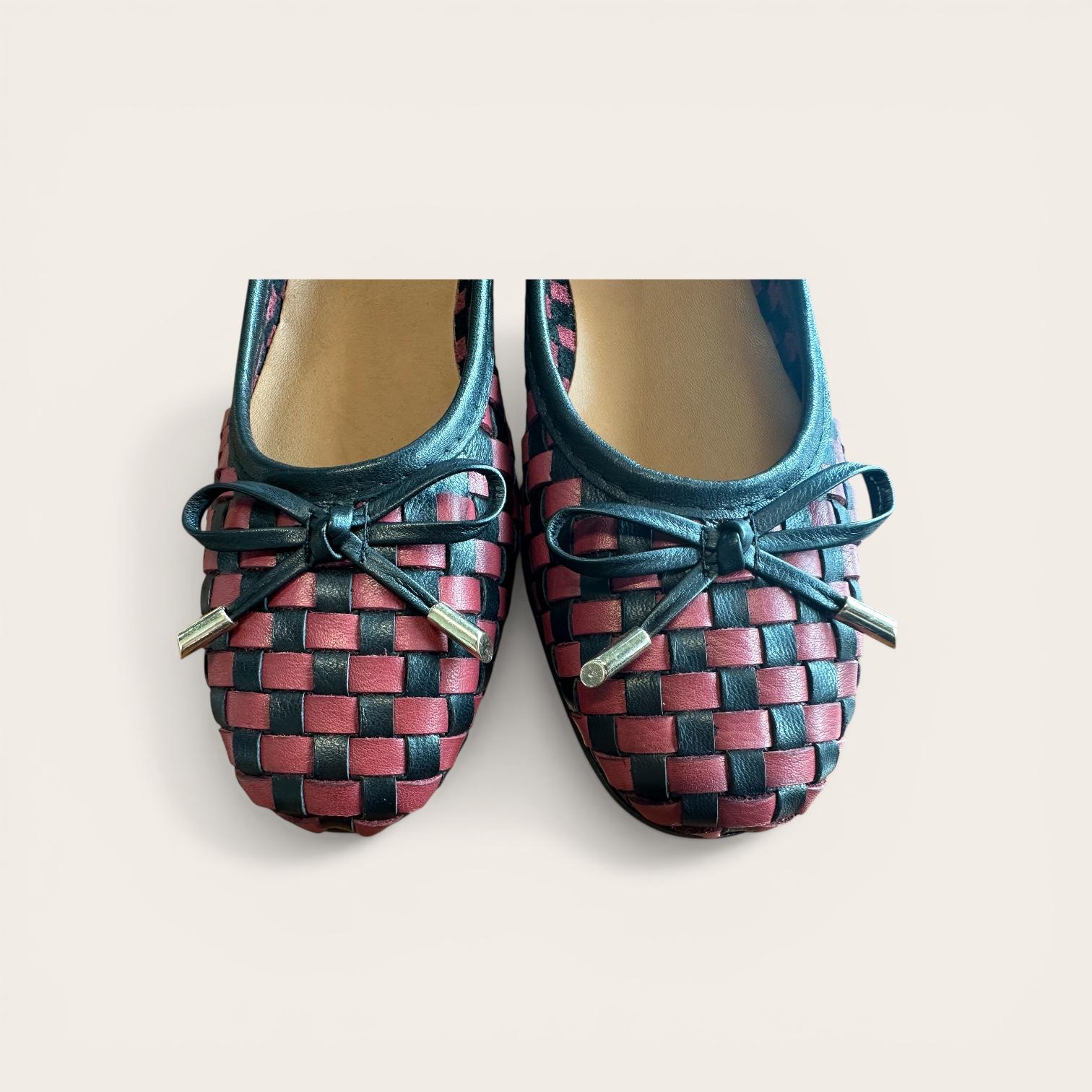 Begoria Weave - Handwoen Leather Ballerina Flats