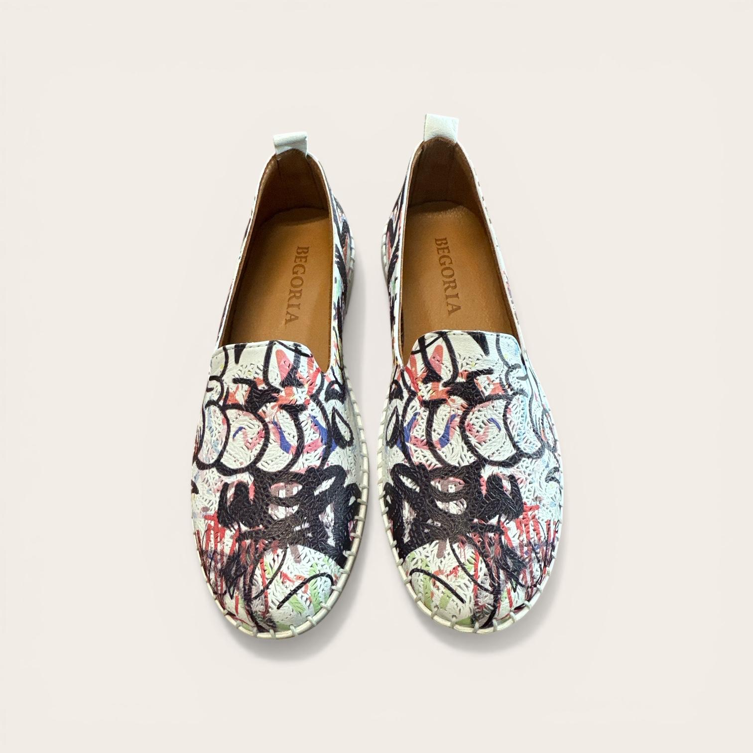 Begoria Vivid - Dynamic Print Slip-On Shoes in Multicolor Designs