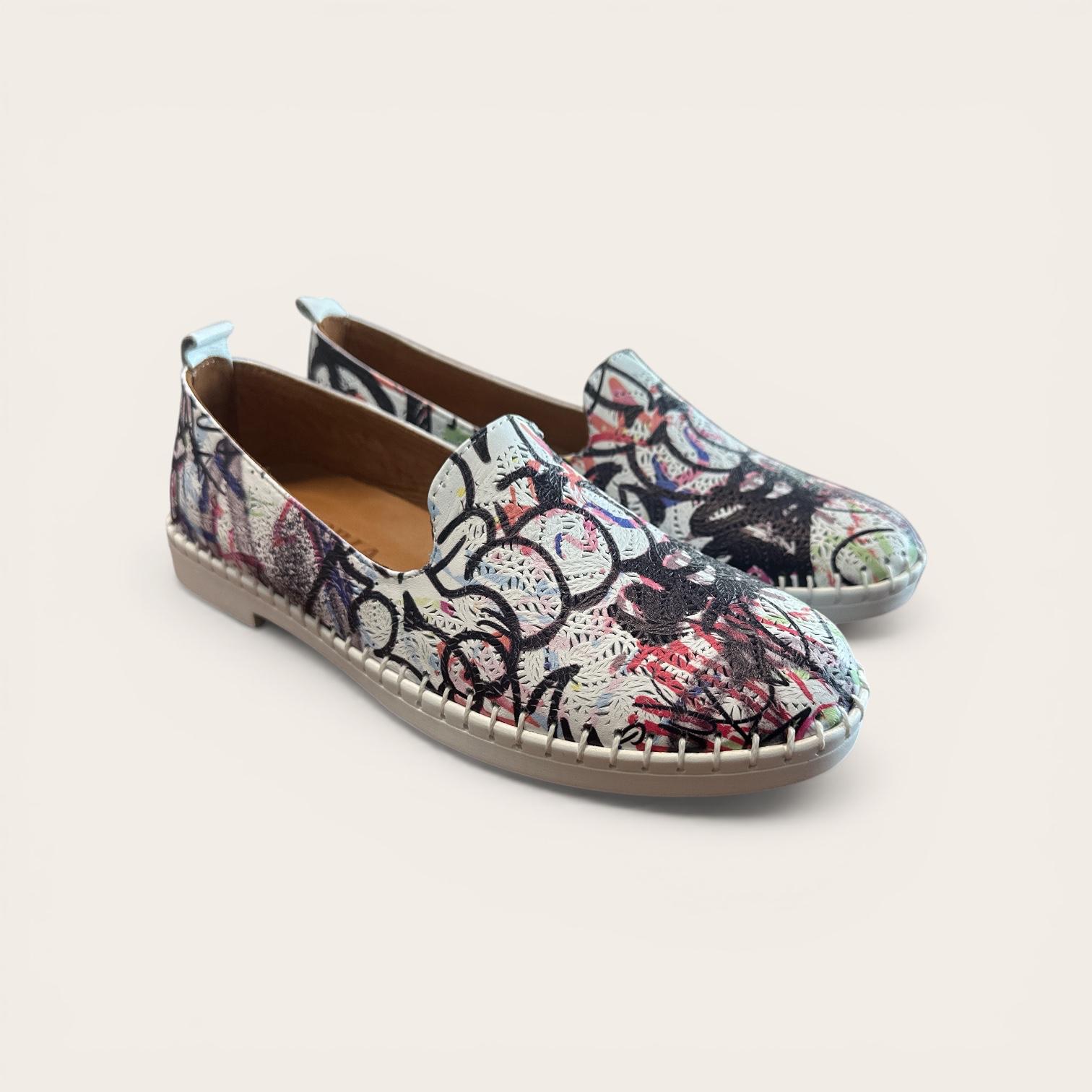 Begoria Vivid - Dynamic Print Slip-On Shoes in Multicolor Designs