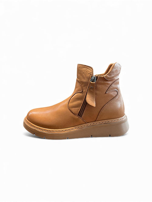 Begoria 'Balance' – Orthopedic Comfort Leather Boots Camel Begoria