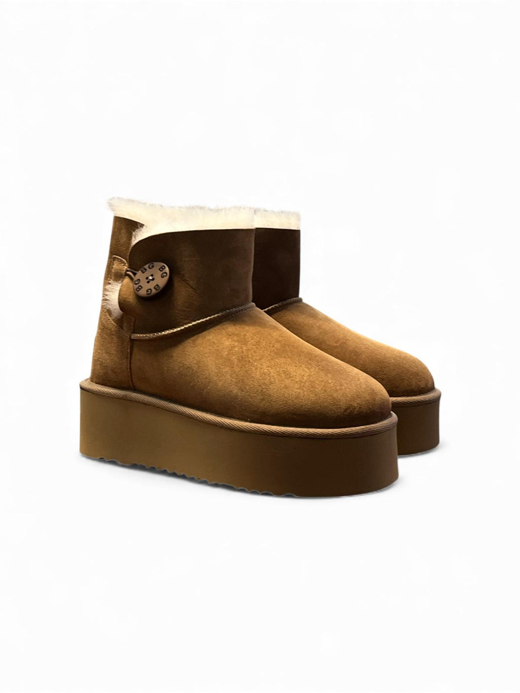 Begoria 'Sky' – Suede Platform Boots with Shearling Begoria