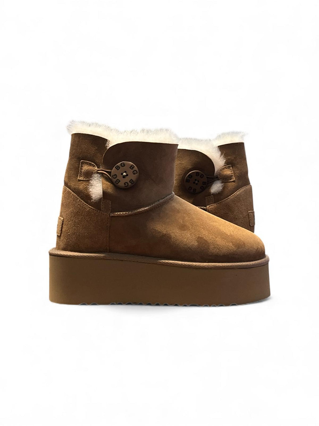 Begoria 'Sky' – Suede Platform Boots with Shearling Begoria