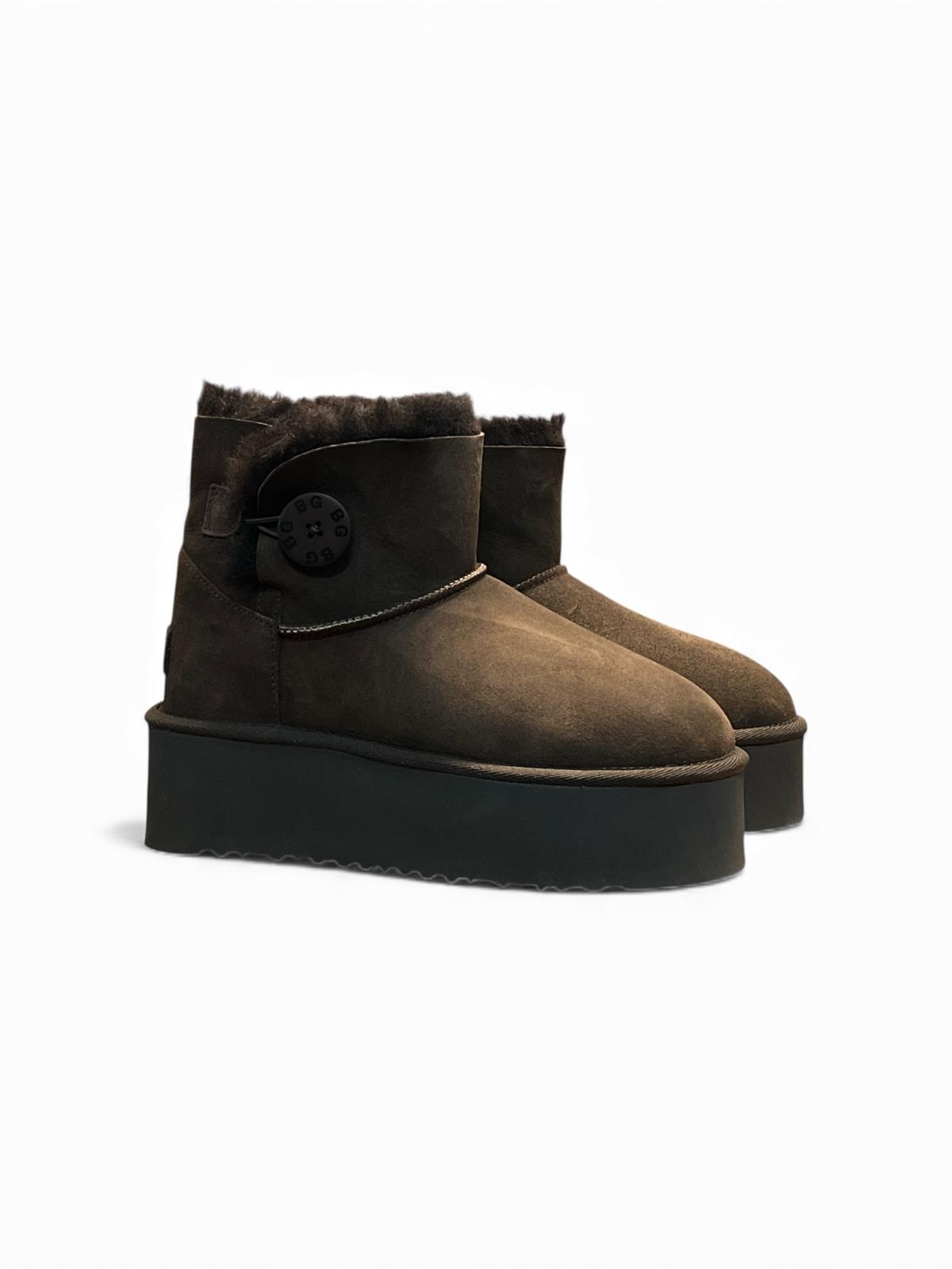 Begoria 'Sky' – Suede Platform Boots with Shearling Begoria
