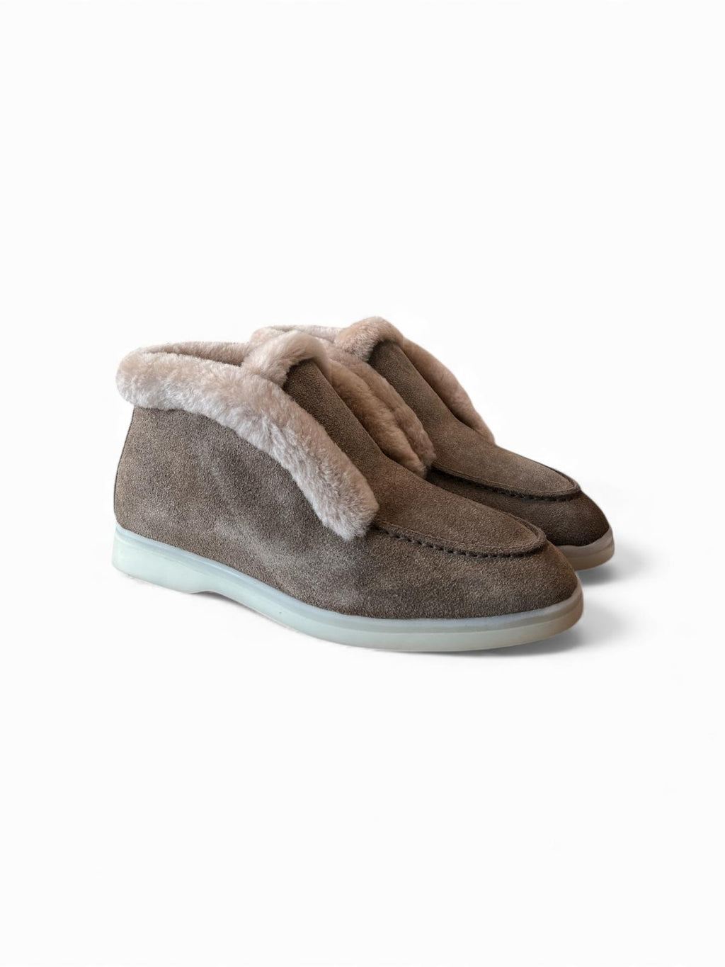 Begoria 'Luna' – Suede Ankle Boots with Shearling Lining Begoria