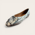 Begoria Snake - Genuine Leather Snake-Print Ballet Flats White Begoria