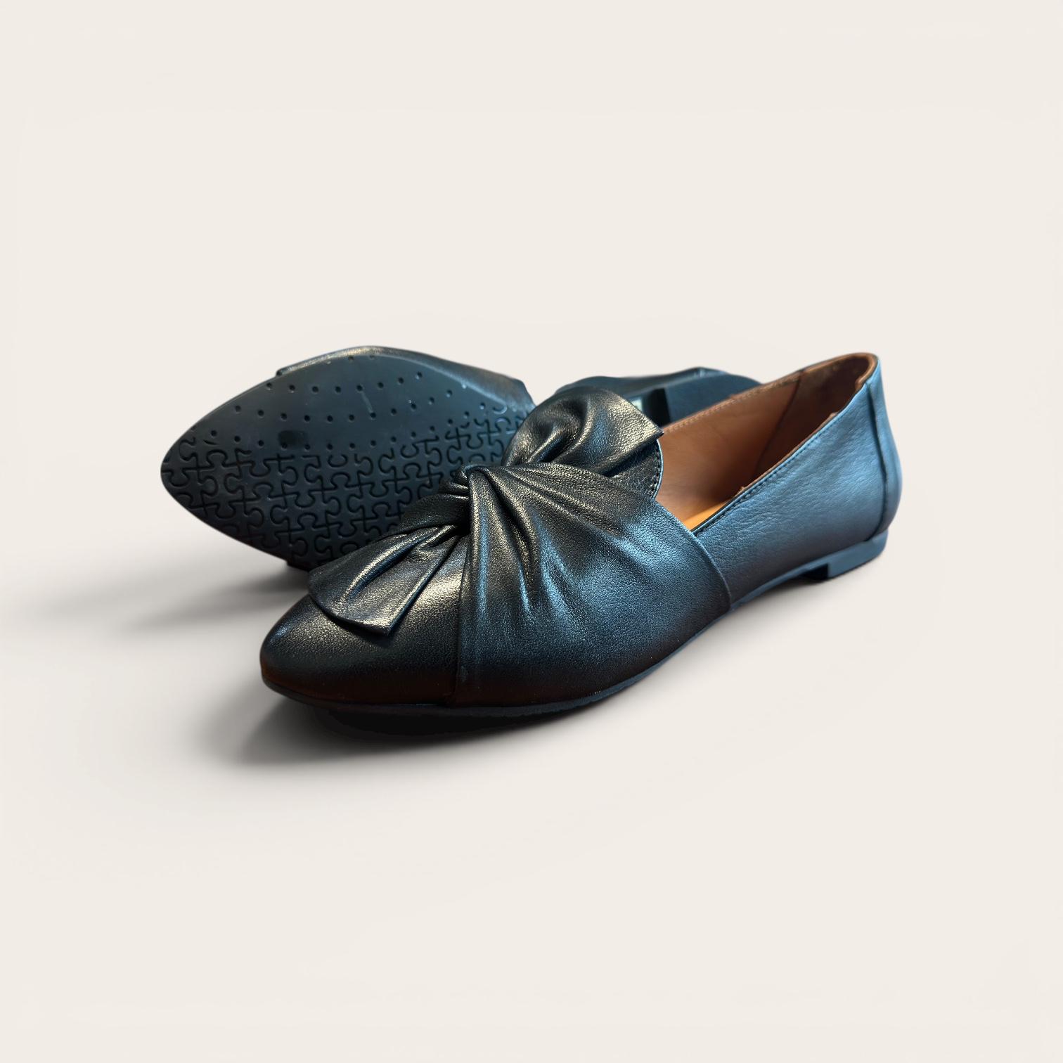 Begoria Pure – Women’s Smooth Leather Ballet Flats Black 39 Begoria