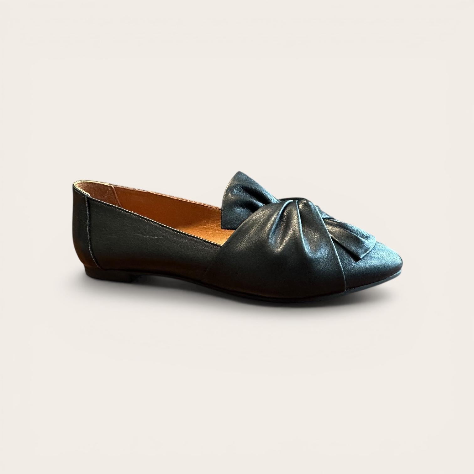 Begoria Pure – Women’s Smooth Leather Ballet Flats Black Begoria