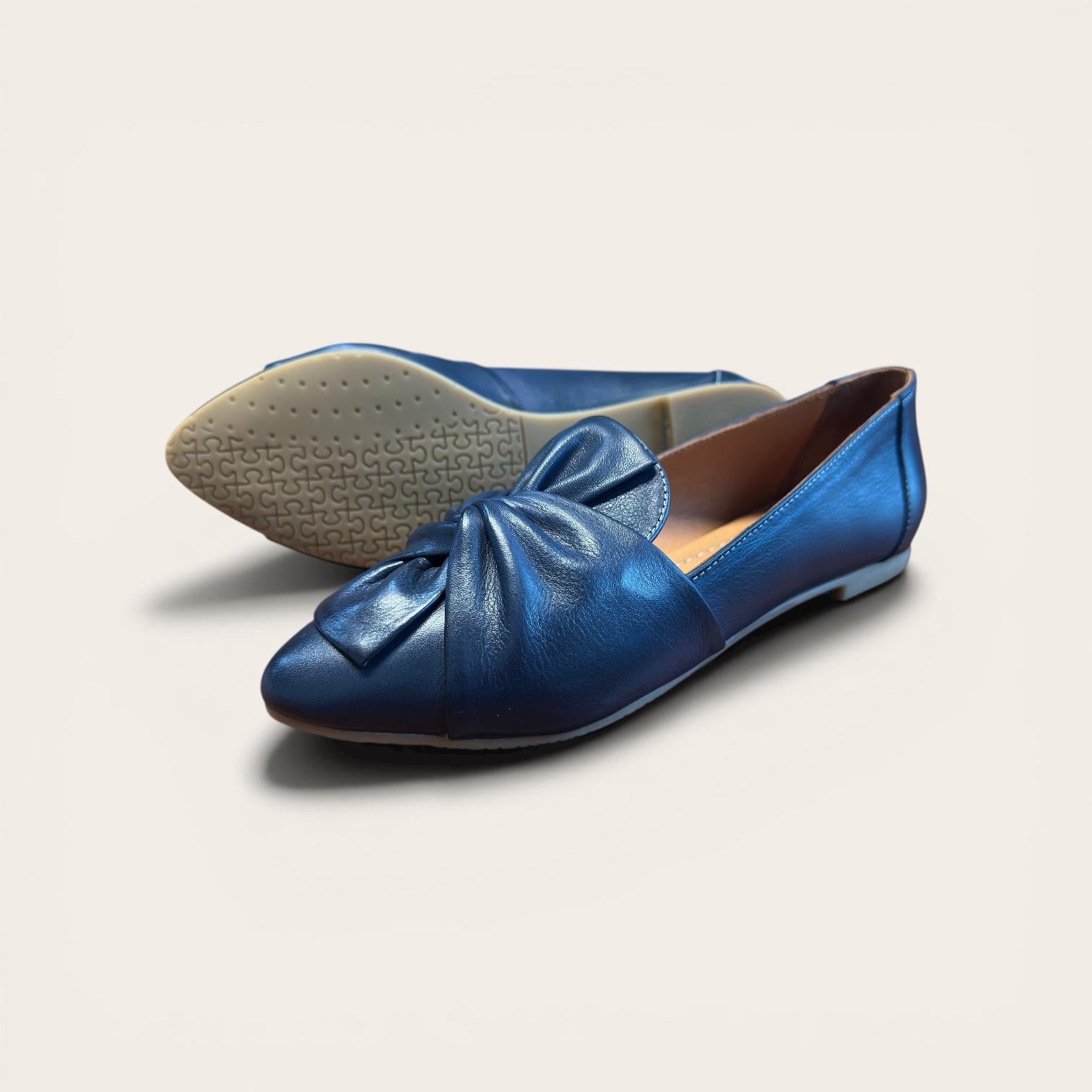 Begoria Pure – Women’s Smooth Leather Ballet Flats Navy 39 Begoria