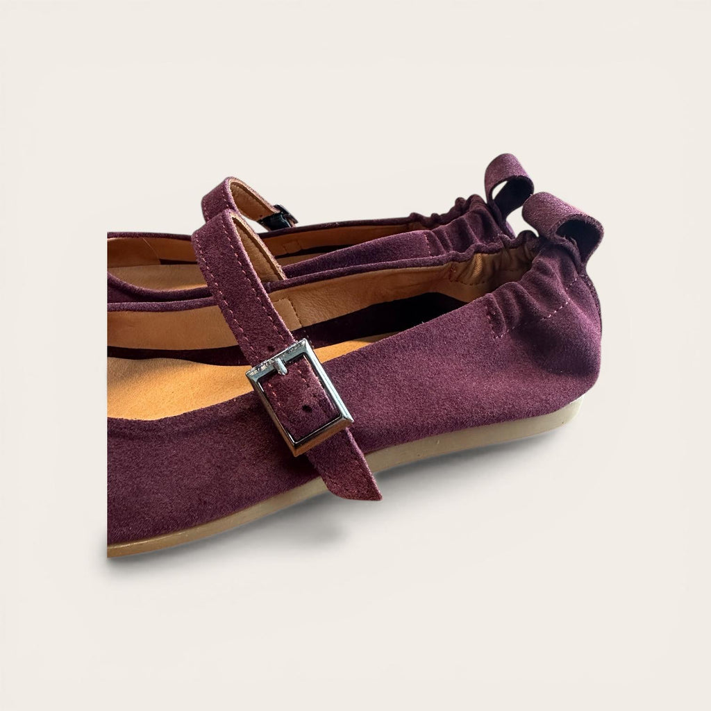 Begoria Celeste Suede Mary Jane Ballerinas