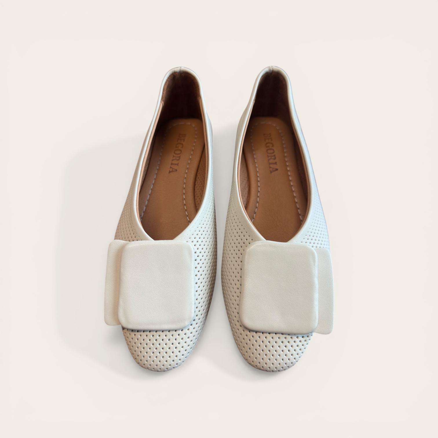 Begoria Snake - Genuine Leather Snake-Print Ballet Flats