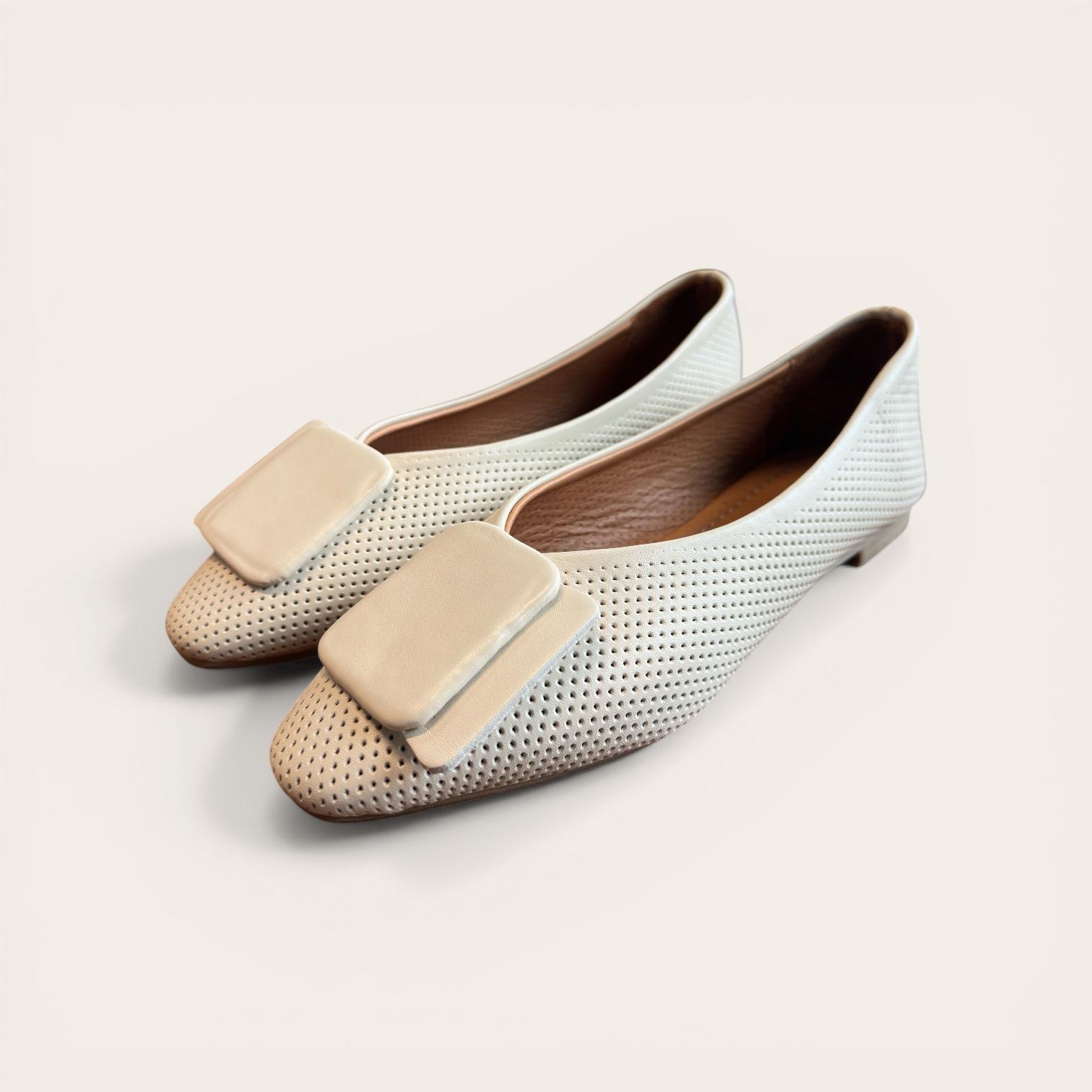 Begoria Snake - Genuine Leather Snake-Print Ballet Flats