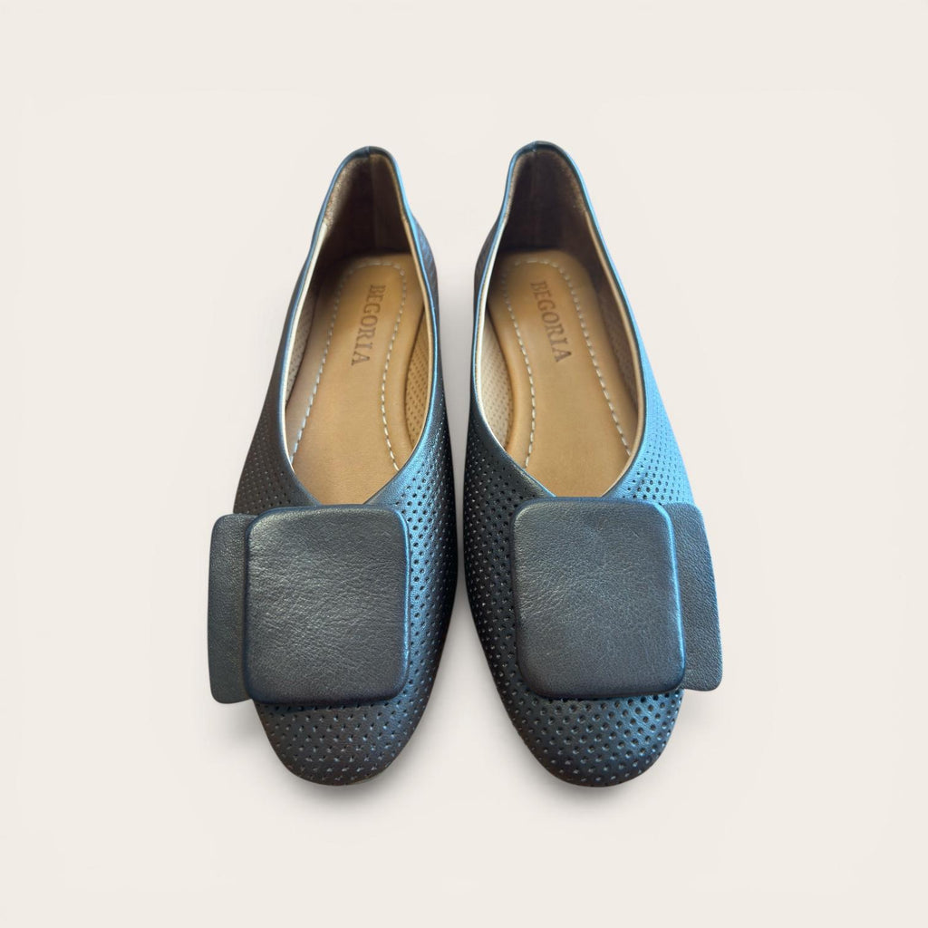 Begoria Snake - Genuine Leather Snake-Print Ballet Flats