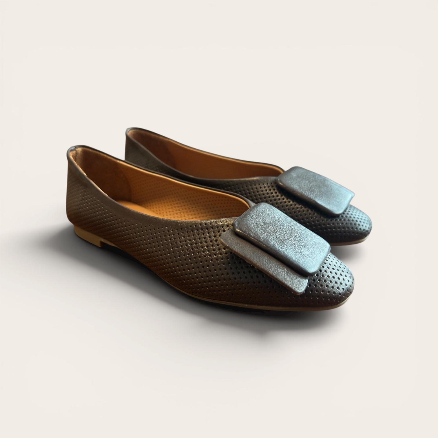 Begoria Snake - Genuine Leather Snake-Print Ballet Flats