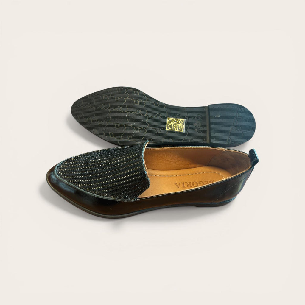 Begoria Nova - Shiny Textured Slip-On Shoes