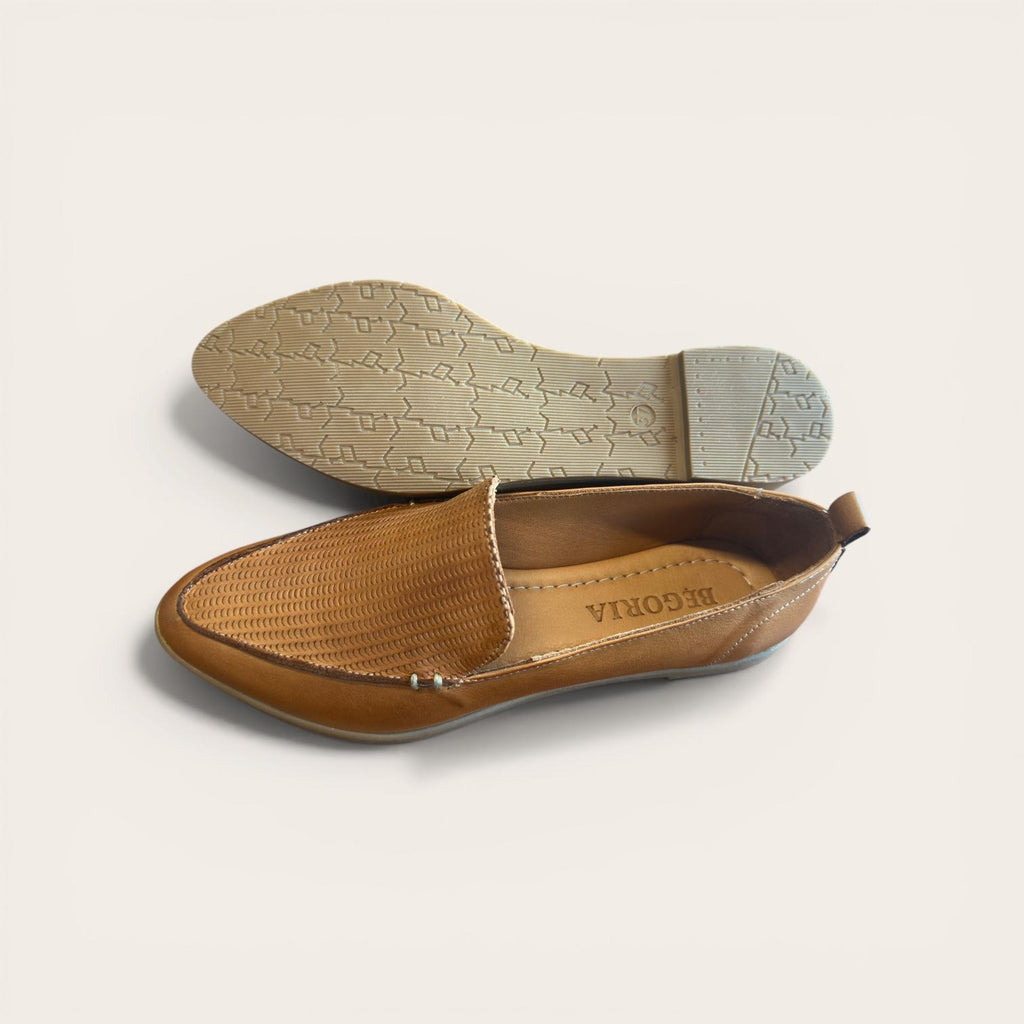 Begoria Nova - Shiny Textured Slip-On Shoes