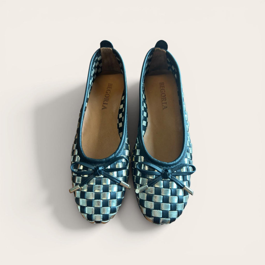 Begoria Weave - Handwoen Leather Ballerina Flats