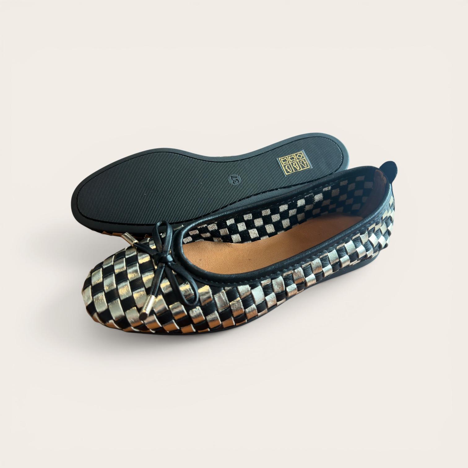 Begoria Weave - Handwoen Leather Ballerina Flats