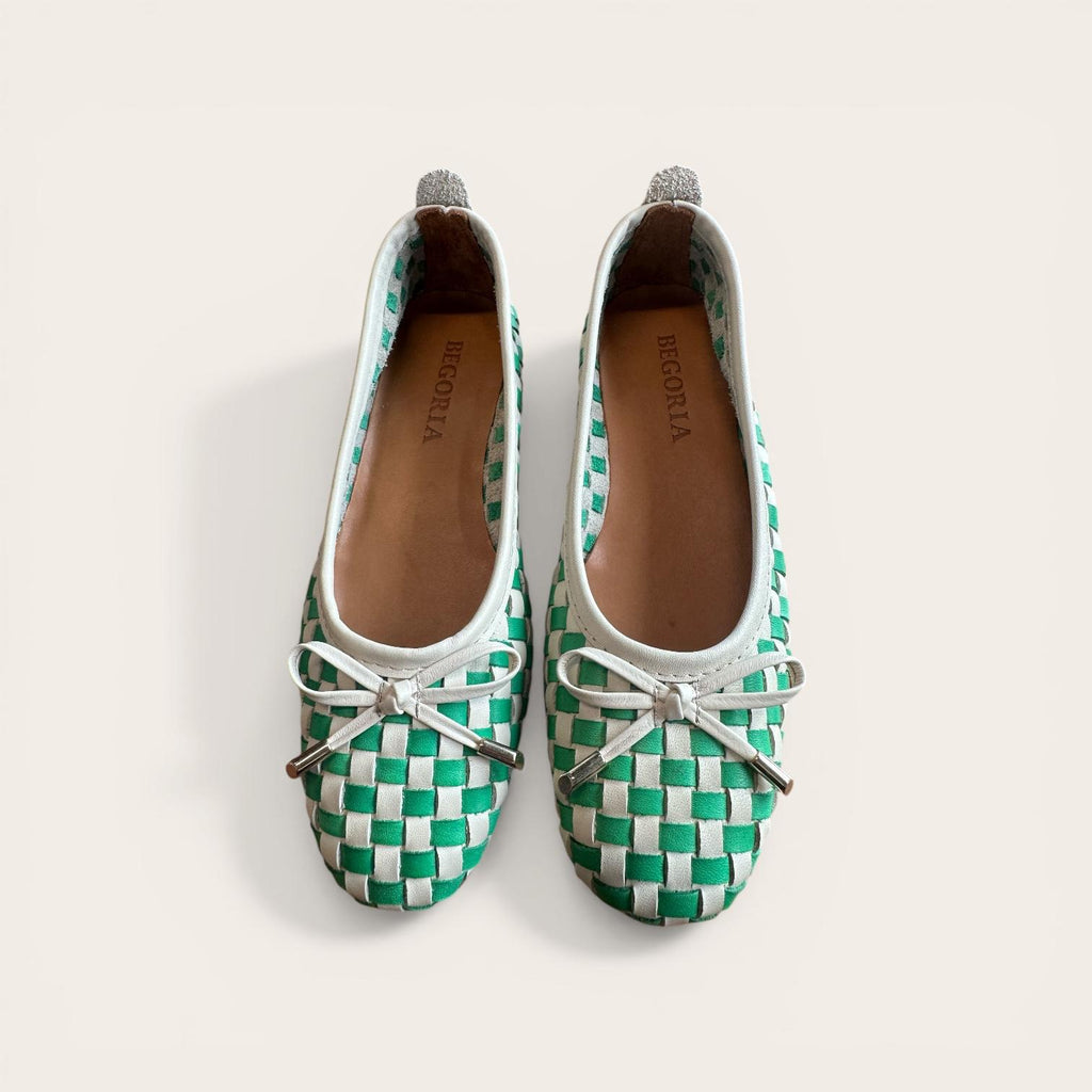 Begoria Weave - Handwoen Leather Ballerina Flats