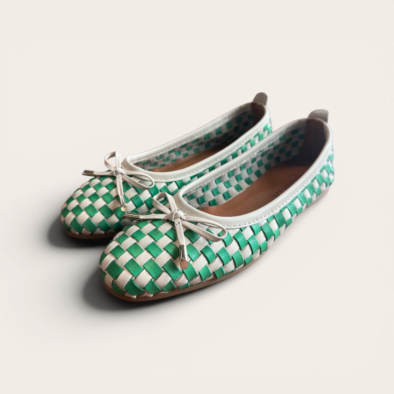 Begoria Weave - Handwoen Leather Ballerina Flats