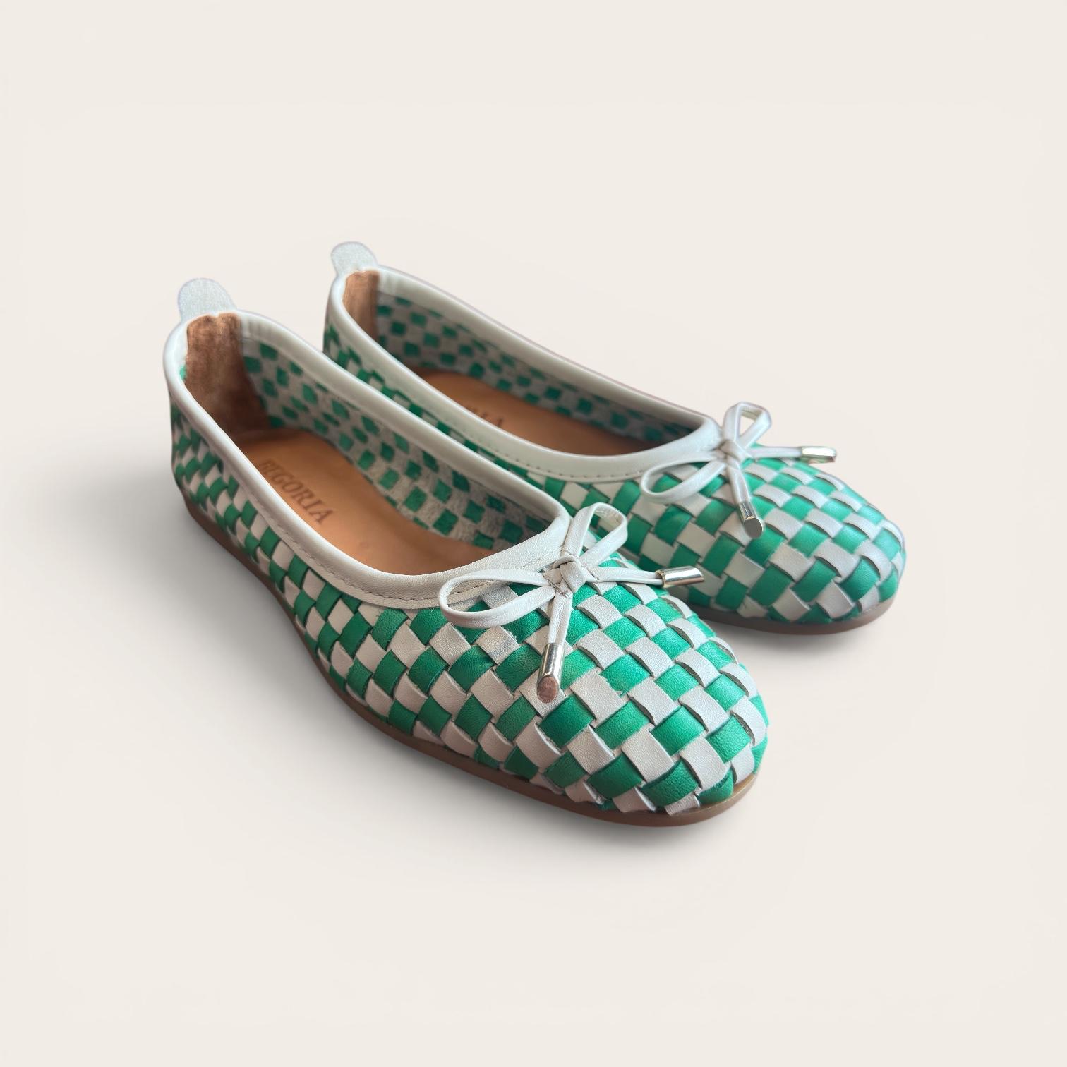 Begoria Weave - Handwoen Leather Ballerina Flats