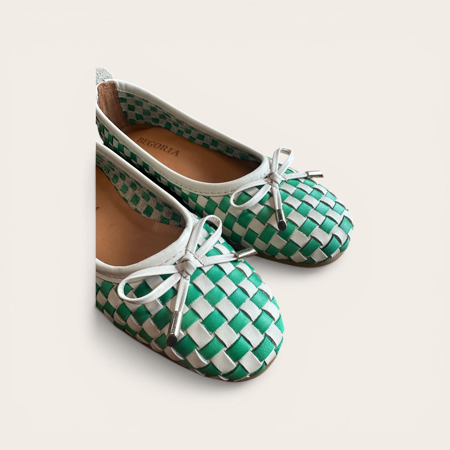 Begoria Weave - Handwoen Leather Ballerina Flats