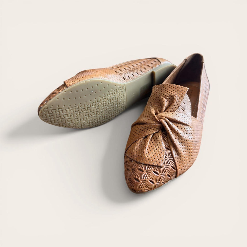 Begoria Signature - Perforated Leather Ballet Flats