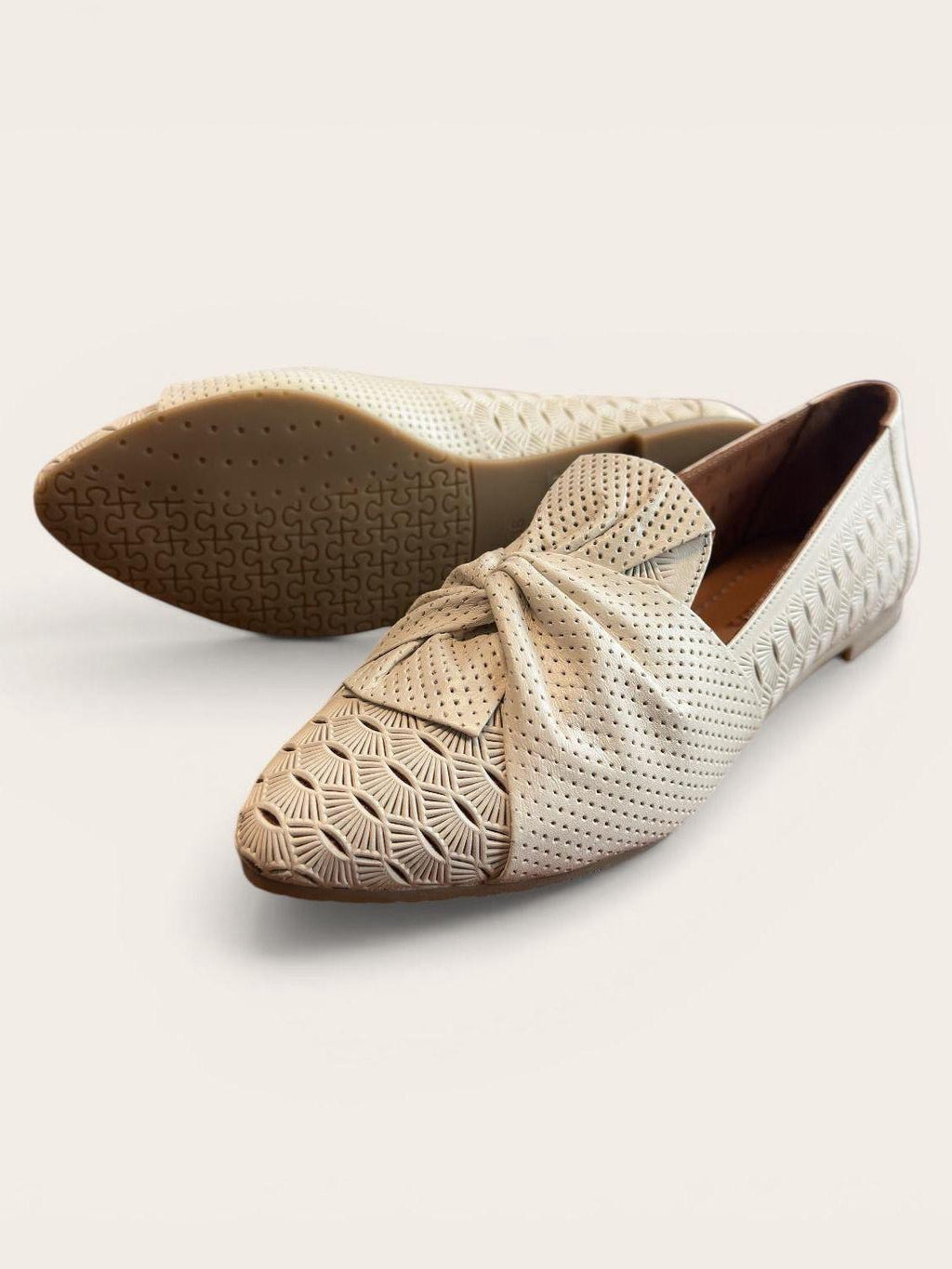 Begoria Signature - Perforated Leather Ballet Flats