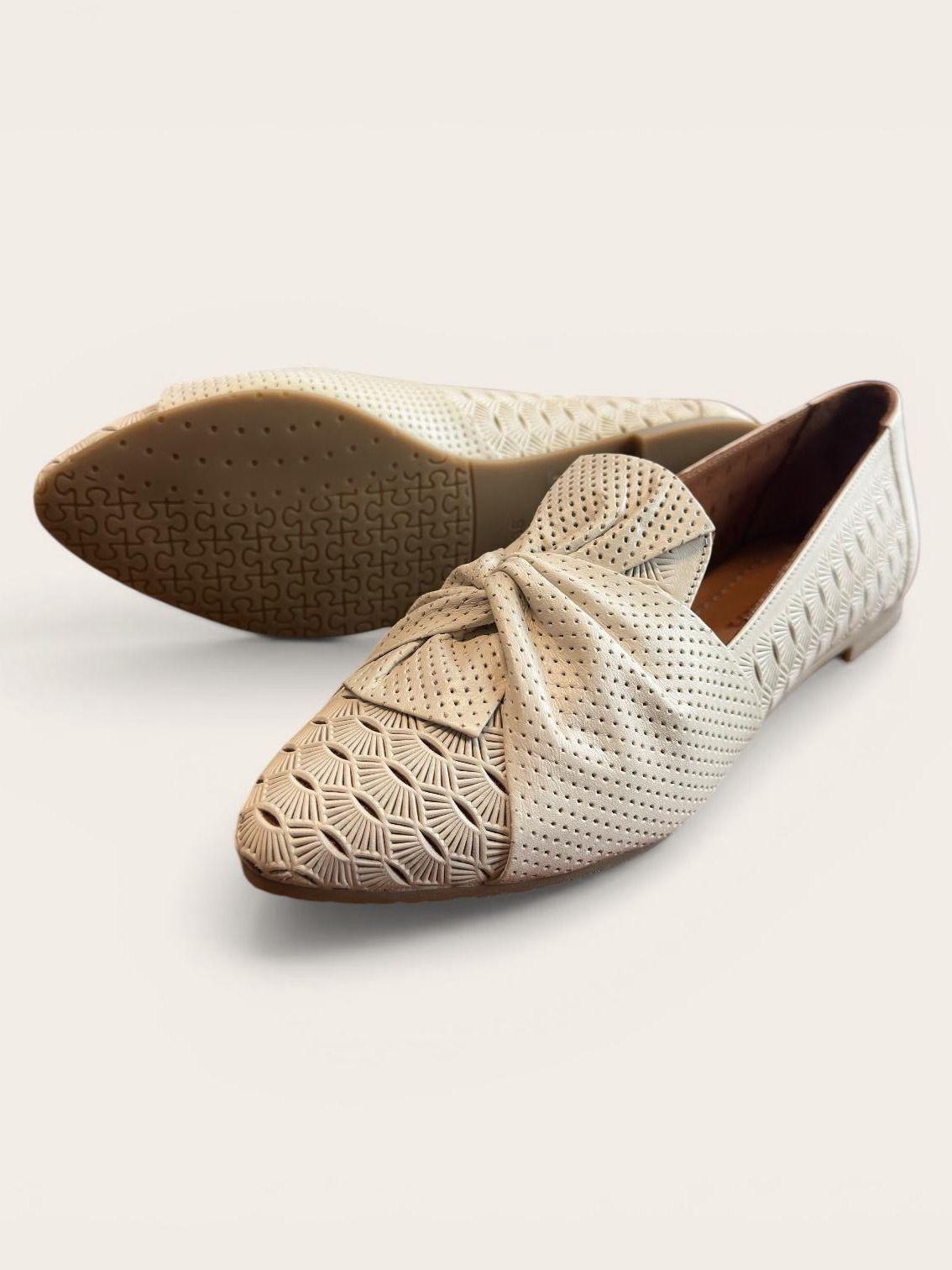 Begoria Signature - Perforated Leather Ballet Flats